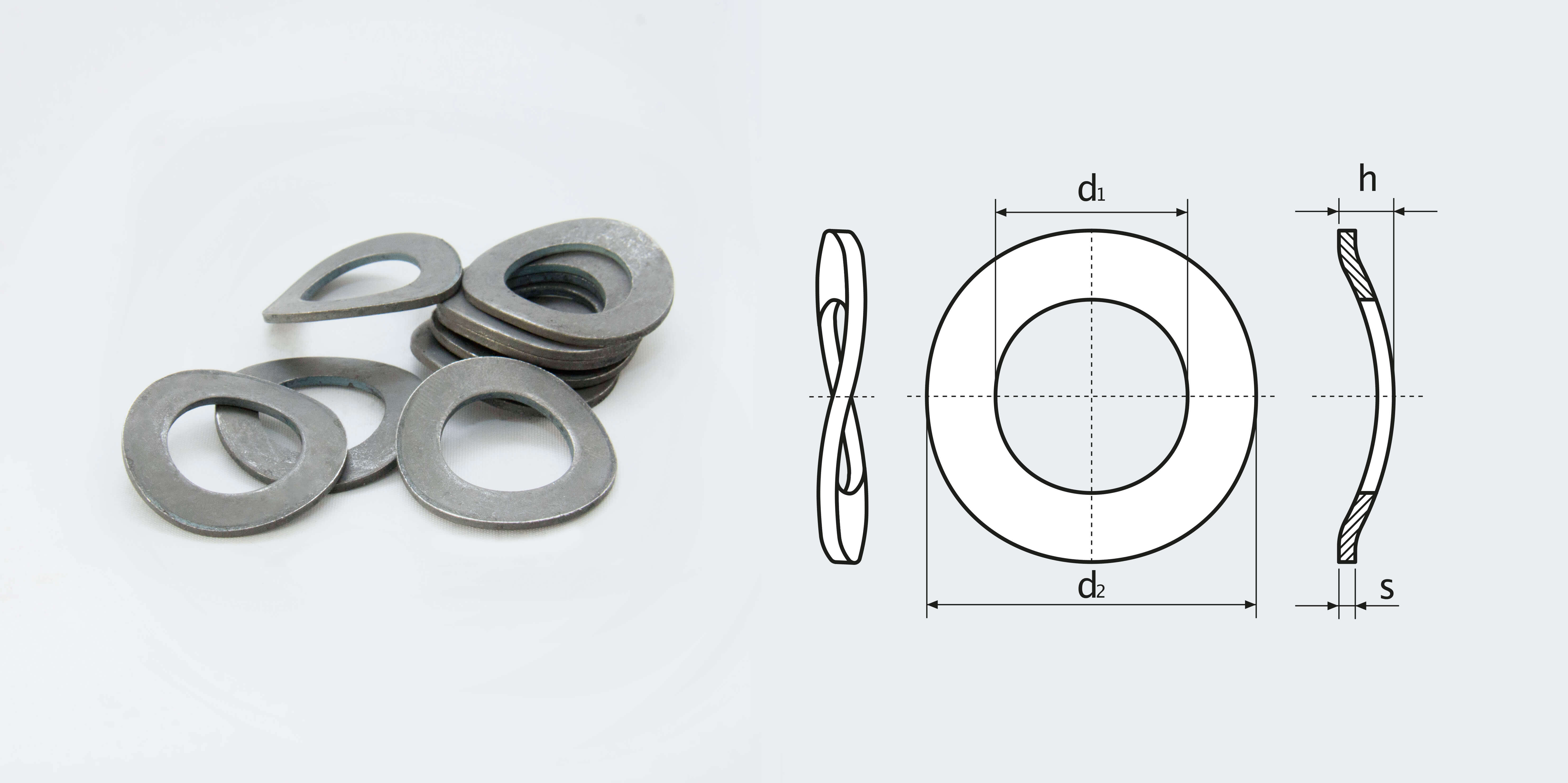 Federscheiben gewellt - DIN 137 B